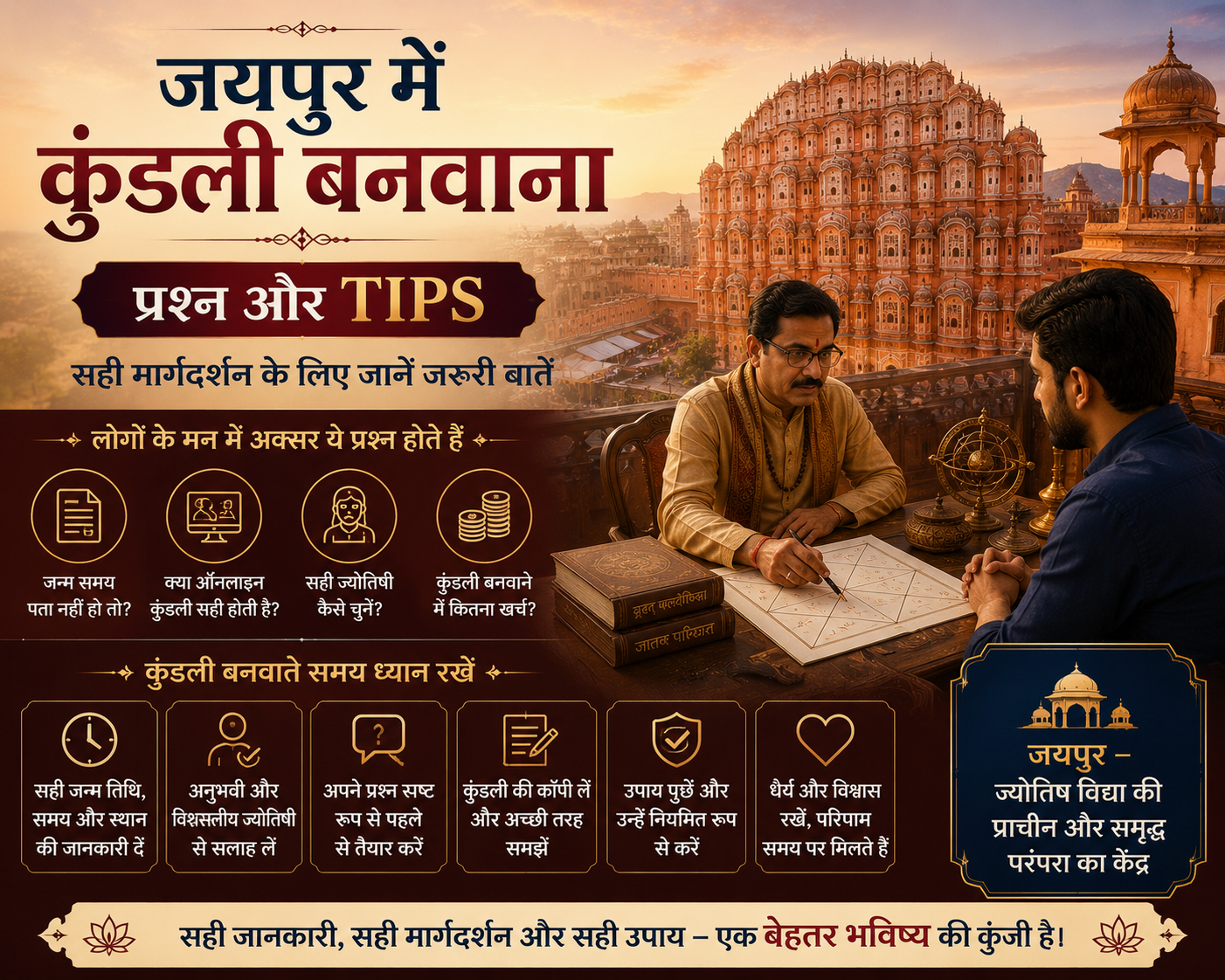 Jaipur Mein Kundali Banwana: Kaun Se Prashna Puchhe, Kya Dhyan Rakhe
